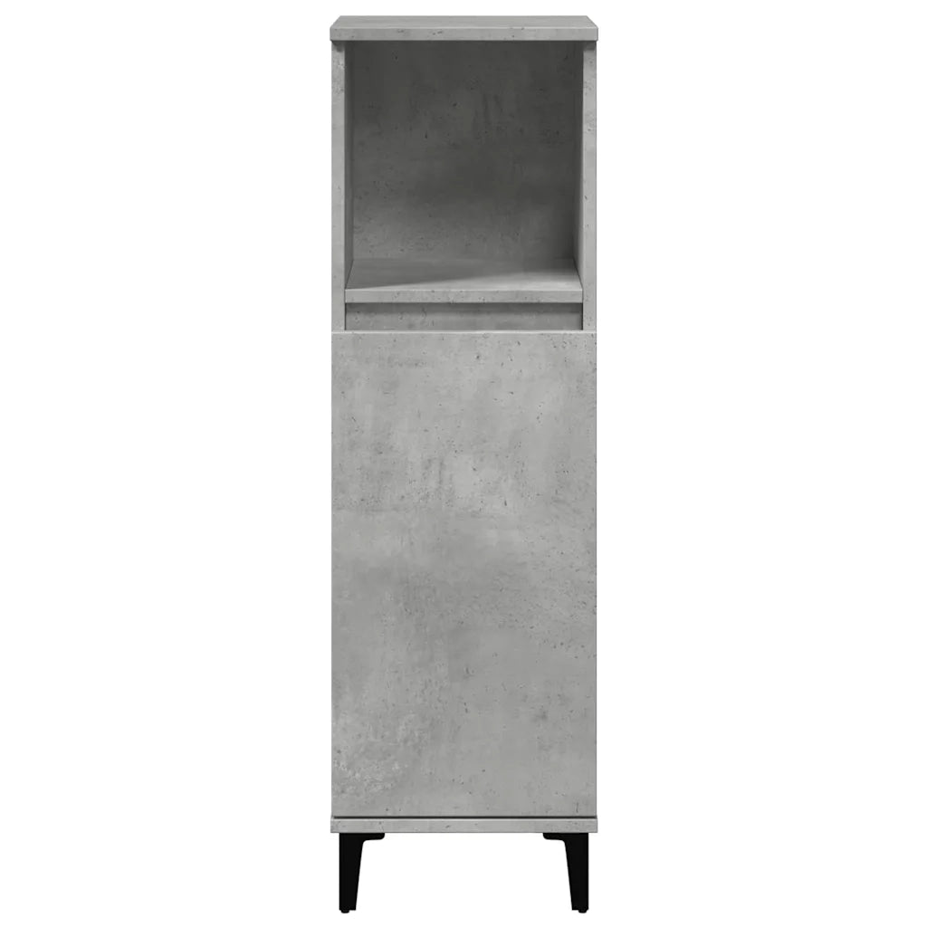 Set Mobili da Bagno 3 pz Grigio Cemento in Legno Multistrato 3324950