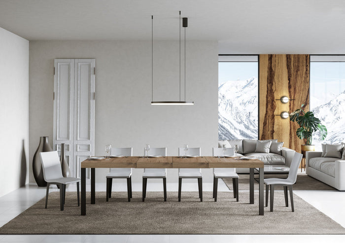 Tavolo Allungabile 200-460x90x77 cm Everyday Premium Quercia Natura Gambe Antracite