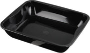 Piastra da griglia e teglia ceramica - smalto antiaderente - rivestimento email - forma rettangolare per forno - acciaio - bordo alto - cottura - lasagna - nero - 1 pezzo