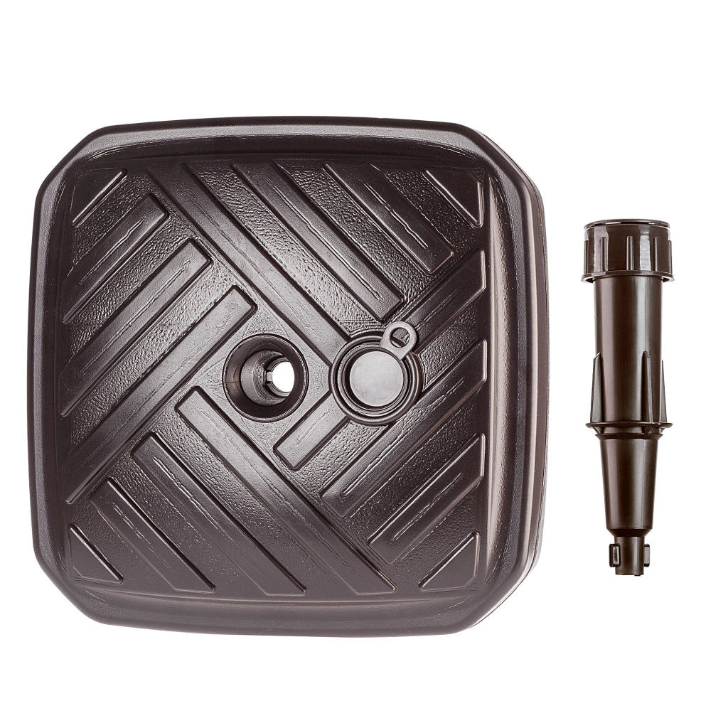 Base per ombrellone KADAX, supporto per ombrellone da giardino, quadrato, 39 cm, peso