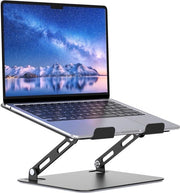 Supporto Portatile per Laptop - Sollevatore Ergonomico per PC da 10 a 15.6 Pollici - Altezza Metallica per Computer Portatile - Nero