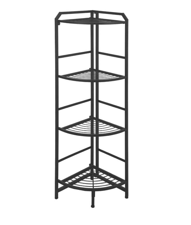 Scaffale Angolare Multiuso Evolution Struttura in Metallo Nero 35 x 33 x 116 cm
