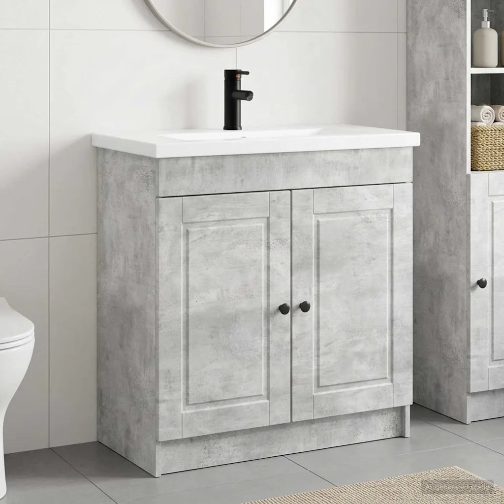 Set di mobili per il bagno Grigio Cemento 78,5 x 37,5 x 81 cm 3404137