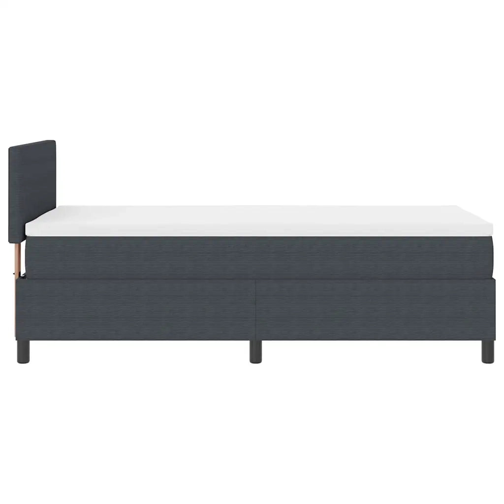 Letto a Sorgente LED Grigio Scuro e Bianco 100 x 200 cm 3337588