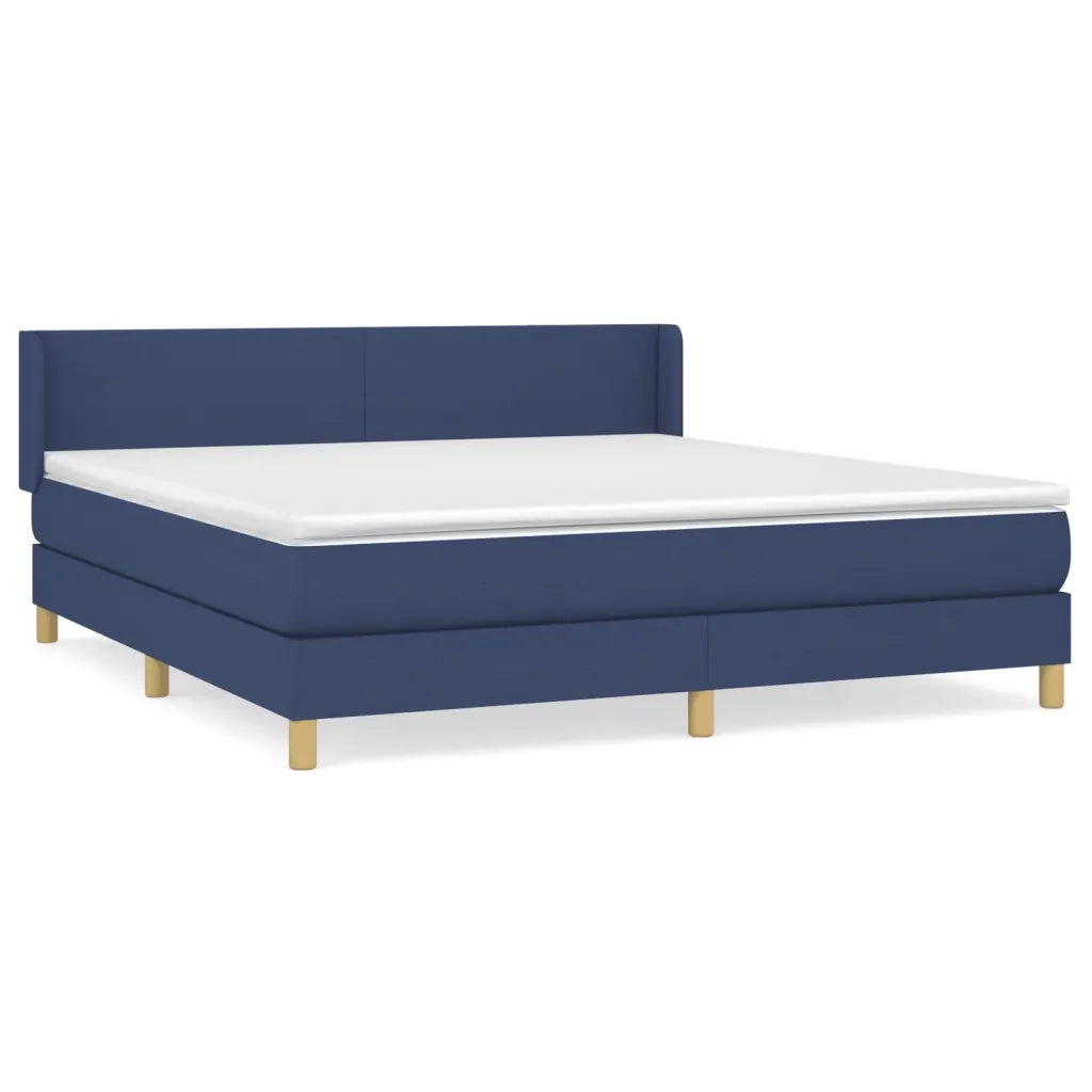 Giroletto a Molle con Materasso Blu 160x200 cm in Tessuto 3130127