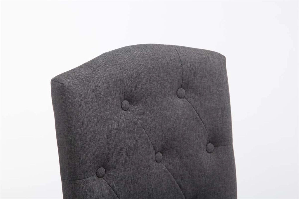 Sgabello Louise in tessuto antico chiaro,grigio scuro