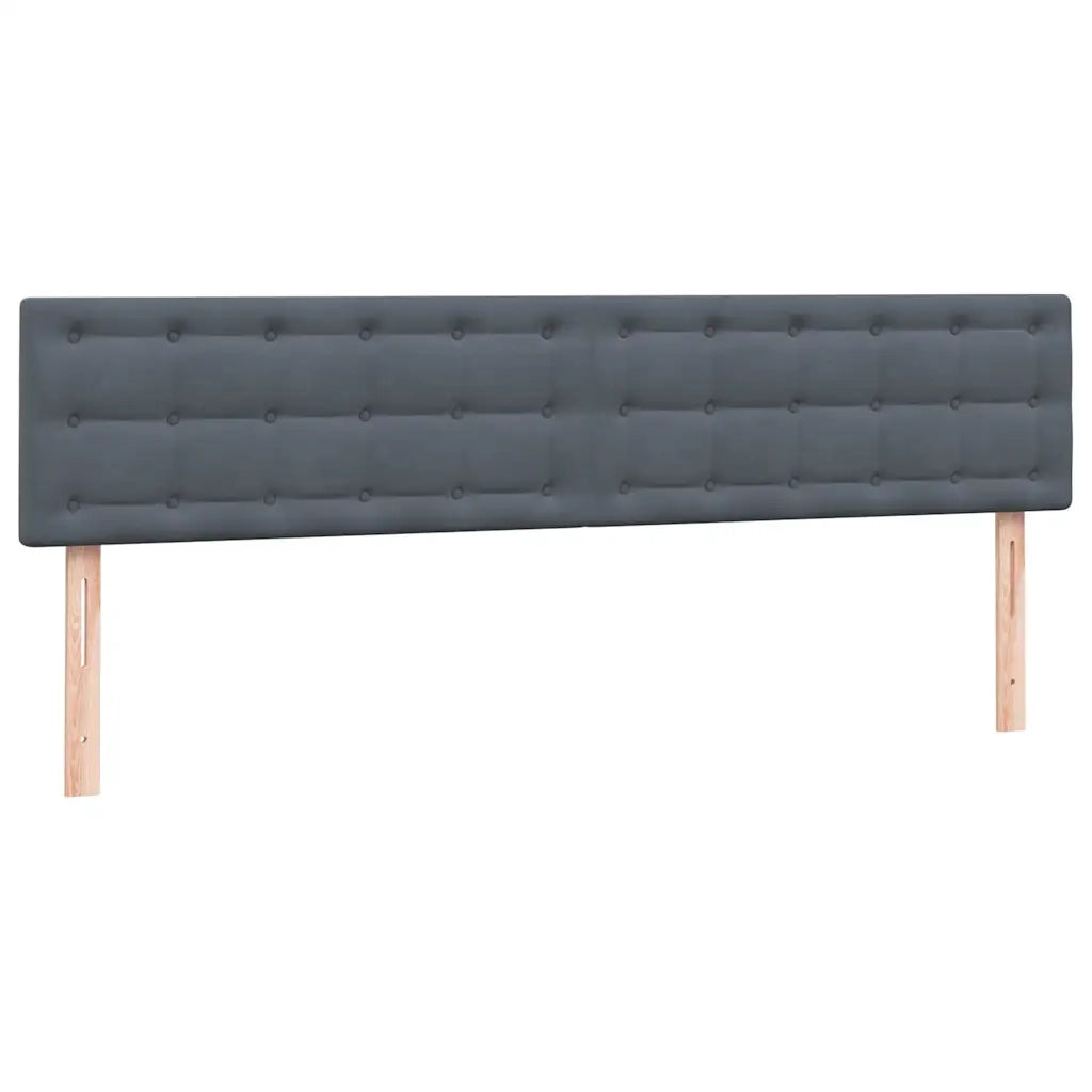 Giroletto a Molle con Materasso Grigio Scuro 180x210 cm Velluto 3318460