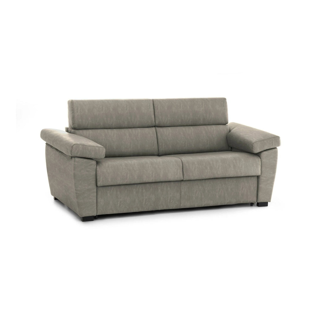 Seui, Divano Letto 2 Posti Sfoderabile Made in Italy, 185x95 cm Grigio Tortora