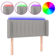 Testiera | Testata Grigio Chiaro a LED 83x16x78/88 cm in Tessuto