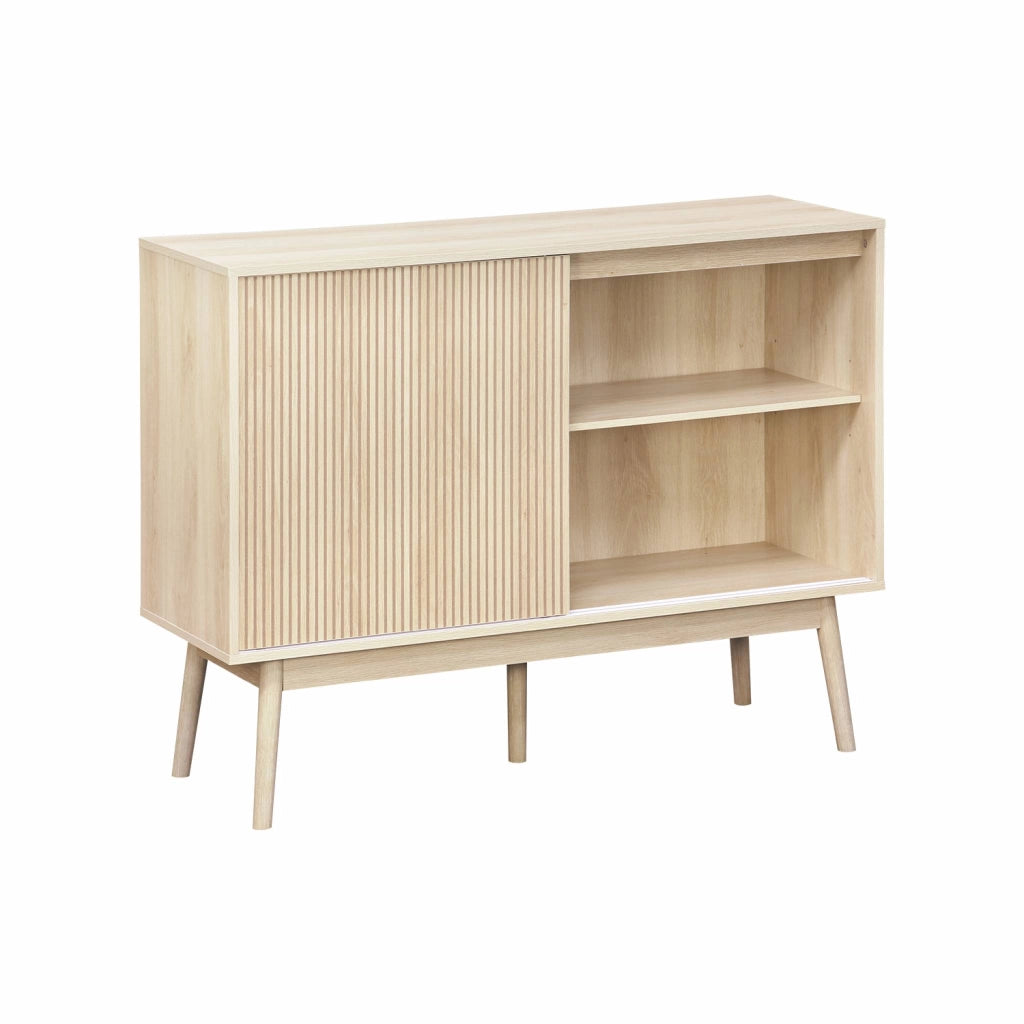Credenza in legno, 115cm, marrone naturale