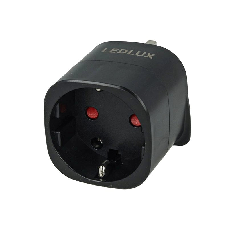 2 PZ Adattatori Presa Spina da UK a EU con Fusibile 13A Max 3120W