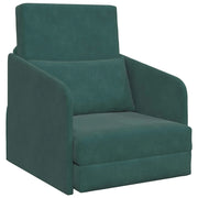 Divano letto | Sof¨¤ letto | Letto singolo Verde Scuro 65 x 80 x 83 cm Velluto