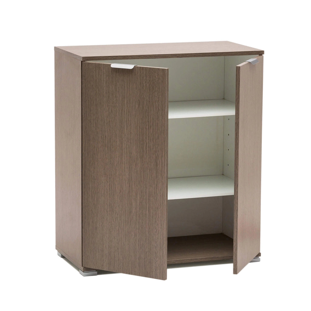 Armadietto da Bagno con 2 ante in Legno Composito cm 75x38x85 - PAUL