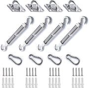 Kit di installazione per tenda da sole - Acciaio inossidabile - Set 12 pezzi