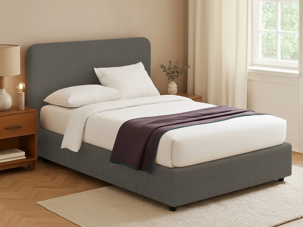Wigan, Letto Matrimoniale Sfoderabile Made in Italy, Grigio Tortora