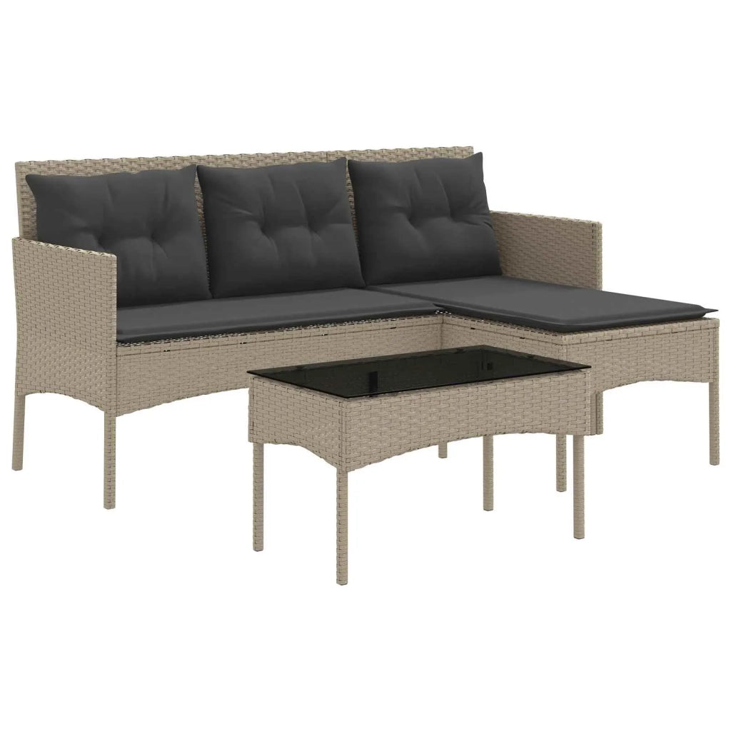 Set Divano da Giardino con cuscino 2 pz | Set Salotto da Giardino polyrattan
