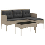 Set Divano da Giardino con cuscino 2 pz | Set Salotto da Giardino polyrattan