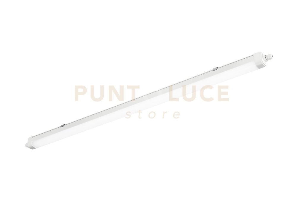 PLAFONIERA LED STAGNA RUBIS BIANCA IN PC 50W 6800LM CCT 2700K / 3300K / 4000K IP65 1500X58X62MM