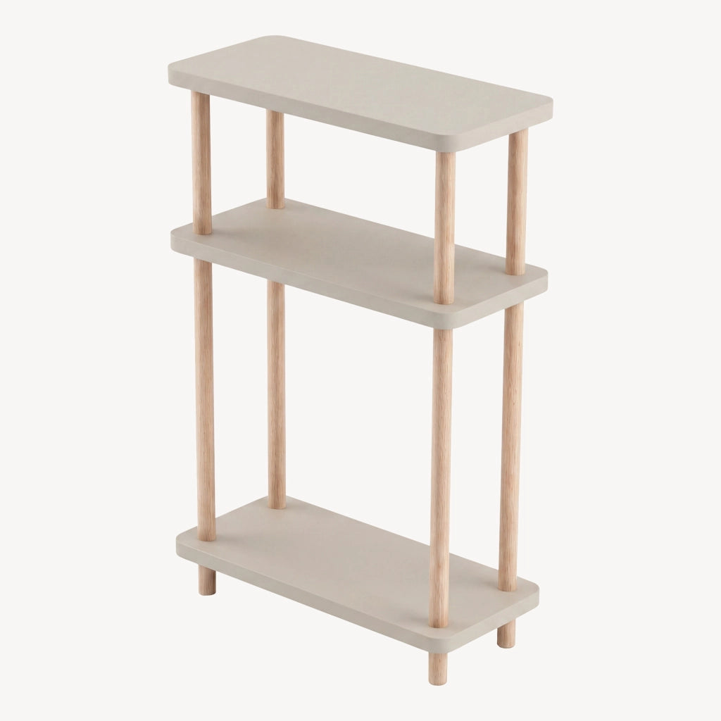Scaffale da Terra Multiuso Nampernu a 3 Piani 62 x 40 x 18 cm - Color Arenaria [en.casa]