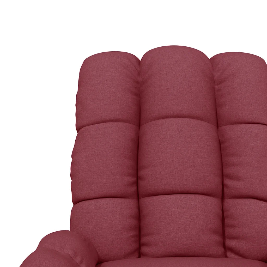 Poltrona Reclinabile in Tessuto Rosso Vino 289799