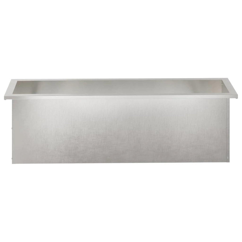 Fioriera da giardino con LED Argento 30 x 100 x 30 cm 8008120