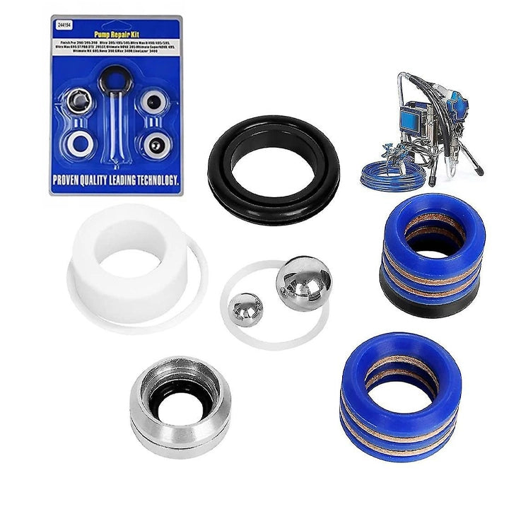 Set di Riparazione per Pompa compatibile con Graco ST-Max/Finish Pro 390-595 – Alta Qualità, Facile Montaggio