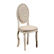 Sedia shabby chic imbottita in legno massello intagliata con fregi - Mobili 2G