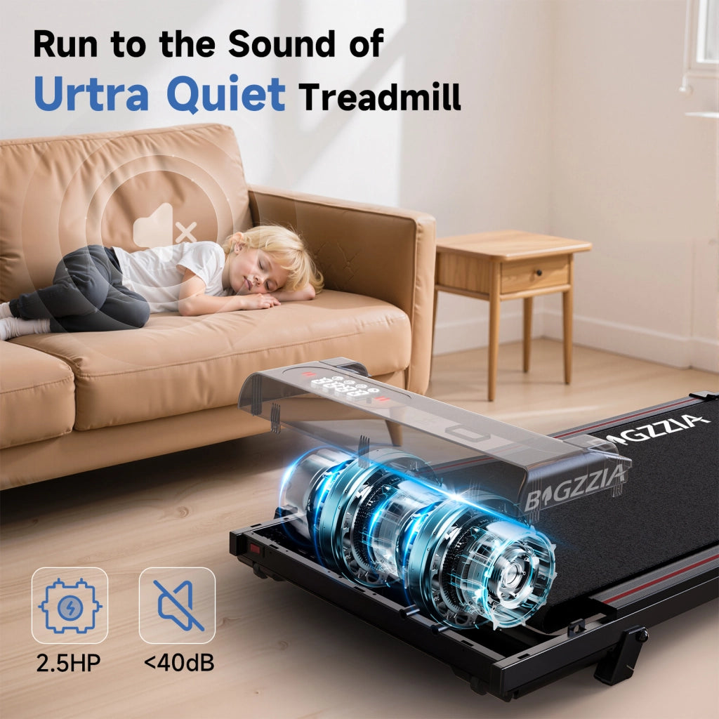 Tapis de Marche con Inclinazione 8%, Tapis Roulant Silenzioso 2,5CV sotto Scrivania 1-8km/h,145kg Portata con Telecomando, Macchina Camminata Compatta