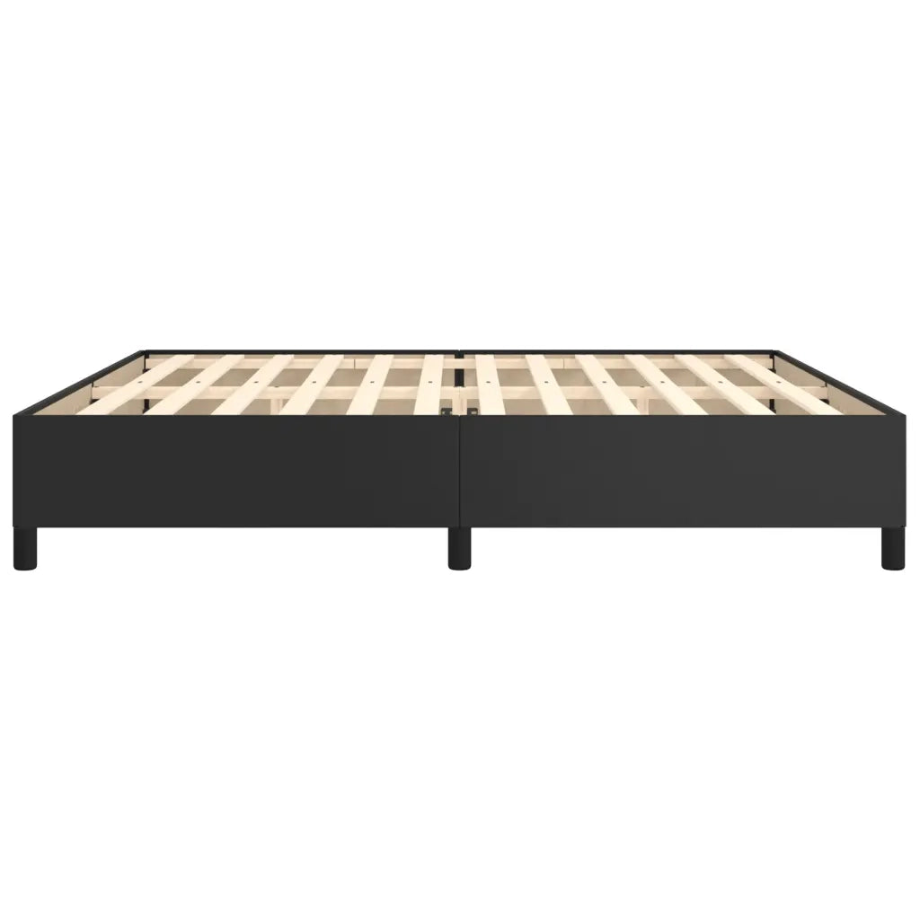 Letto matrimoniale | Letto per adulti | Giroletto Nero 200x200 cm in Similpelle