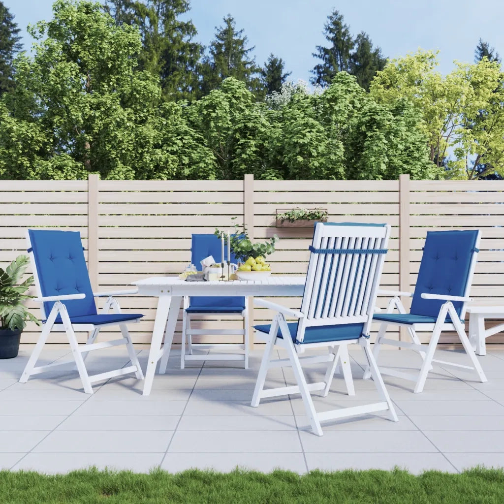 Cuscini per Sedie 4 pz | Cuscini per sedie Blu Reale 120x50x3 cm in Tessuto