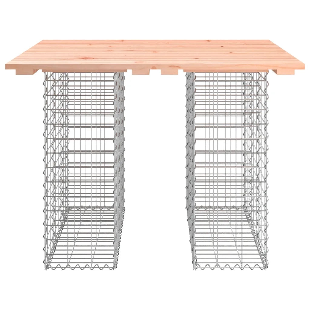 Tavolo da Giardino | Tavolino da esterno in gabbione design 100x102x72 cm in legno massello Douglas