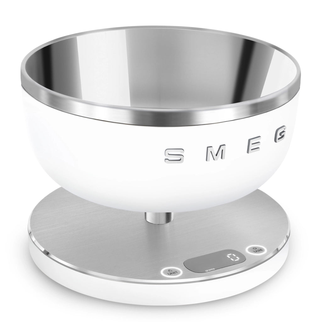 Smeg ksc01whmww bilancia da cucina digitale bianco, opaca estetica collezione