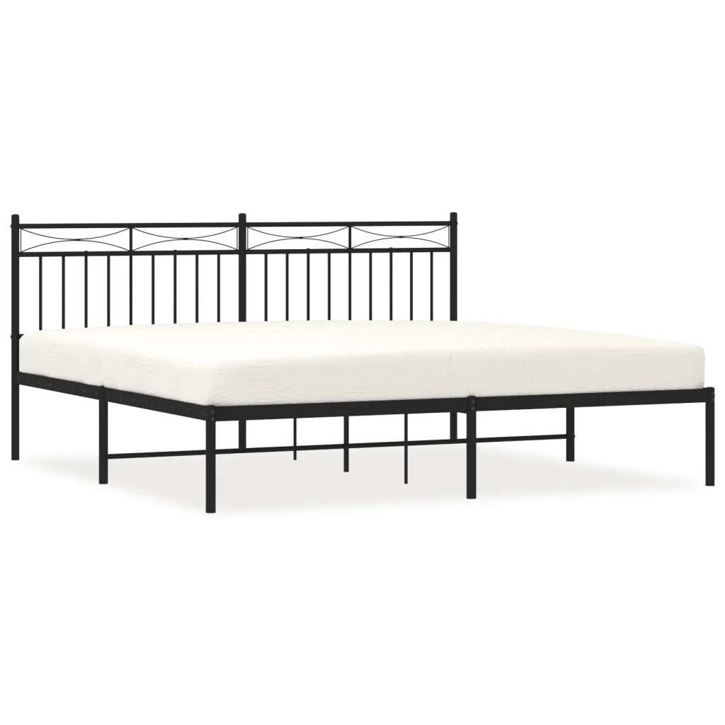 Giroletto con Testiera in Metallo Nero 180x200 cmcod mxl 107917