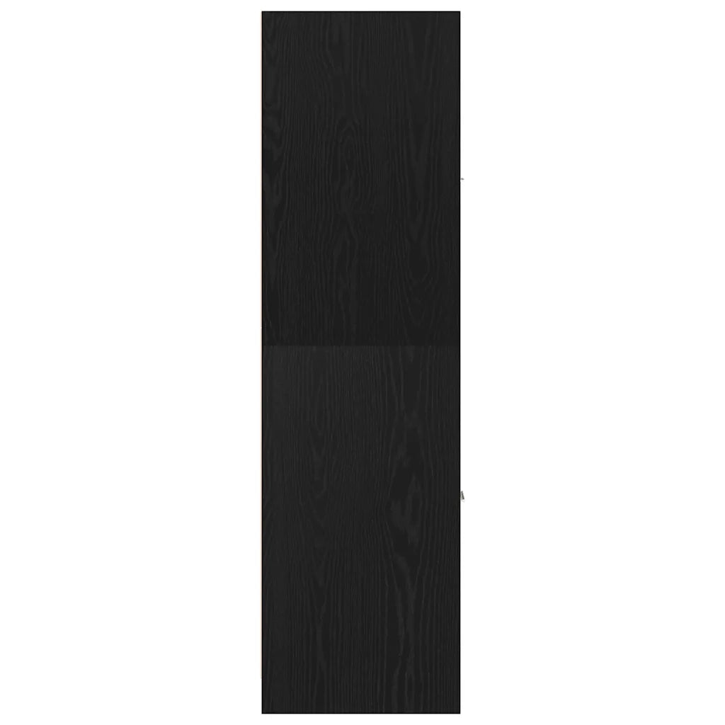 Armadietto da Farmacia Rovere Nero 30x41x144,5 cm in Truciolato