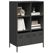 vidaXL Credenza Nera 68x39x103,5 cm in Acciaio