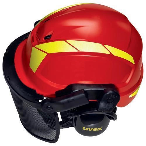 Uvex 9774238 casco di sicurezza Polietilene ad alta intensità Rosso, Giallo