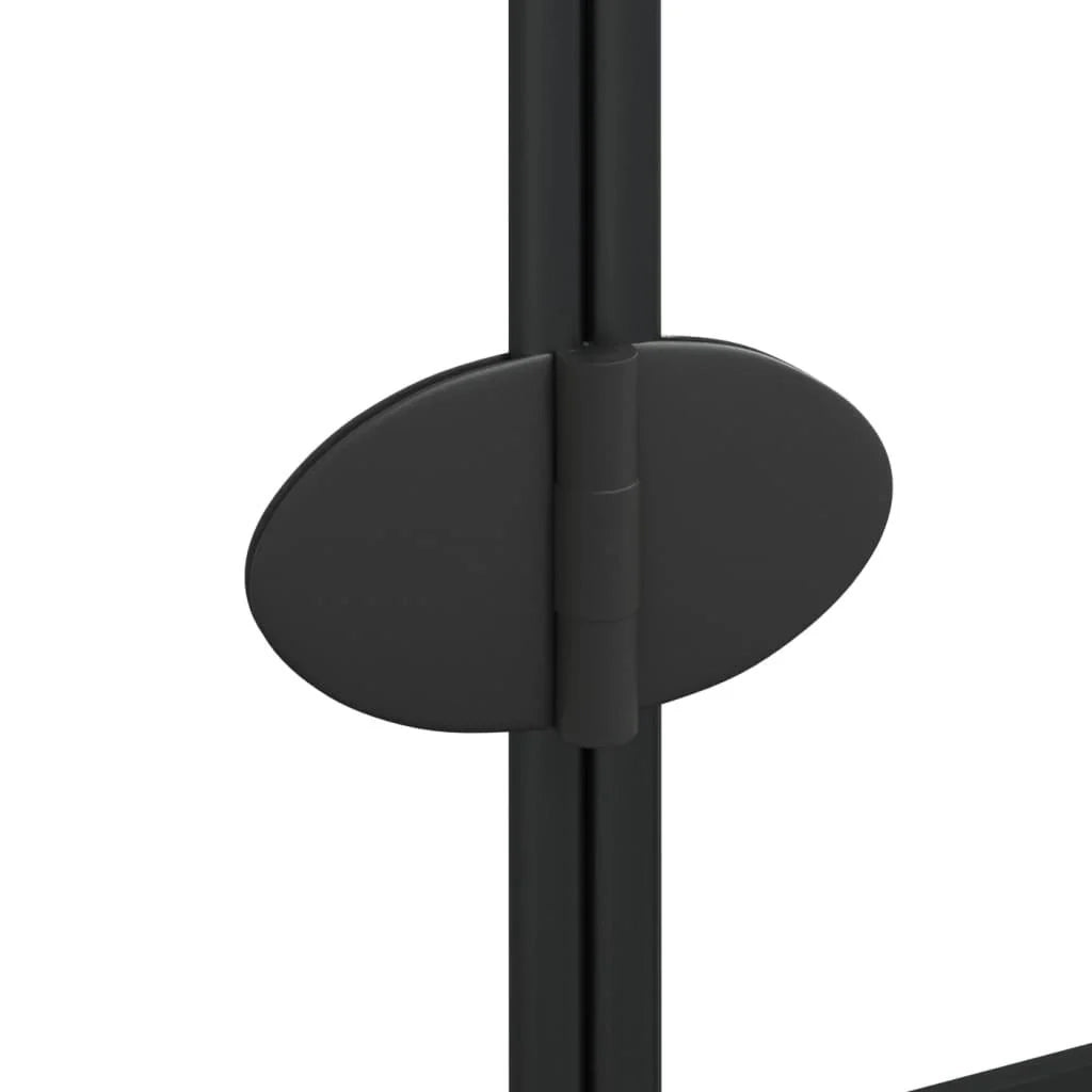 Box doccia pieghevole parete divisoria per vasca parete doccia cabina per vasca bagno casa interno ESG 80 x 140 cm nero 02_0002016