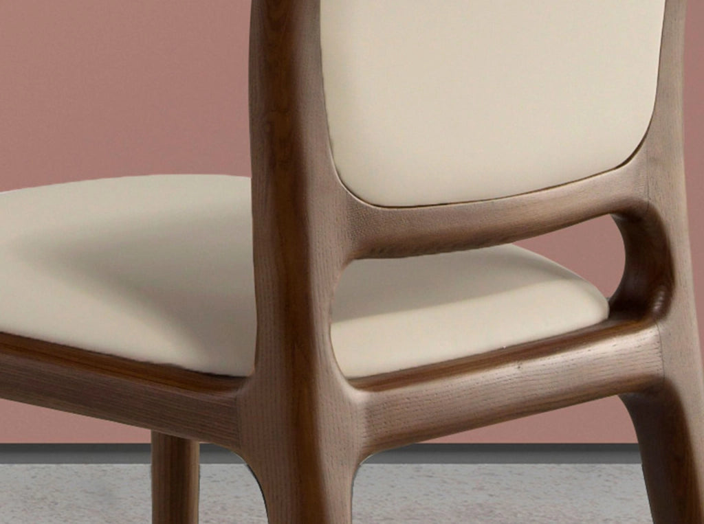 Sedia in similpelle crema
