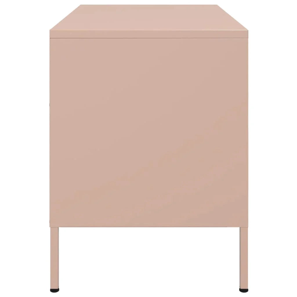 Mobile TV multimediale mensola TV credenza TV sala da pranzo soggiorno camera da letto rosa 68 x 39 x 50,5 cm acciaio rosa 02_0028298
