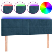 Testiera | Testata a LED Blu Scuro 144x5x78/88 cm in Velluto