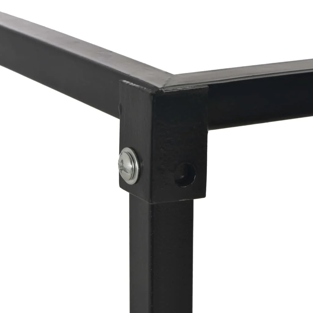 Portalegna con base 37 x 37 x 113 cm acciaio nero 02_0043744