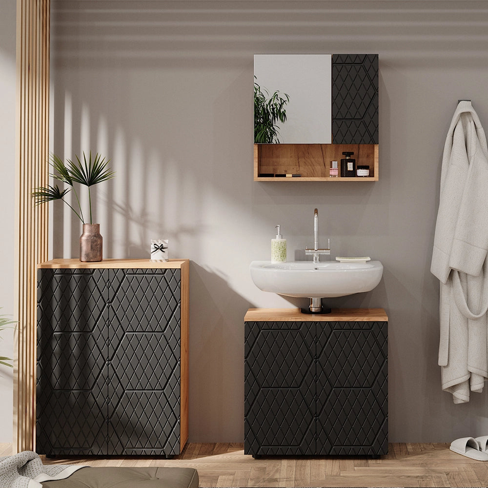 Vicco Mobile midi Antracite con struttura a nido d'ape 60 x 81 cm