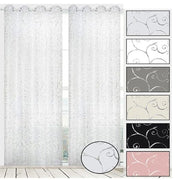 Trade Shop - Tenda Melita Pannello Singolo 8 Borchie Porta Finestra Cucina Bastone 140x280 Cm -
