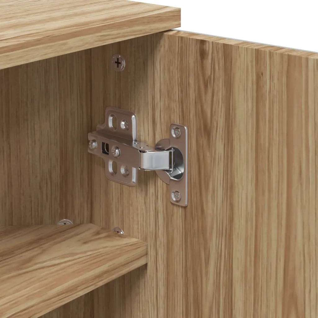 Armadietto Angolare con Specchio da Bagno-Mobile bagno con specchio Rovere 30x24x60 cm