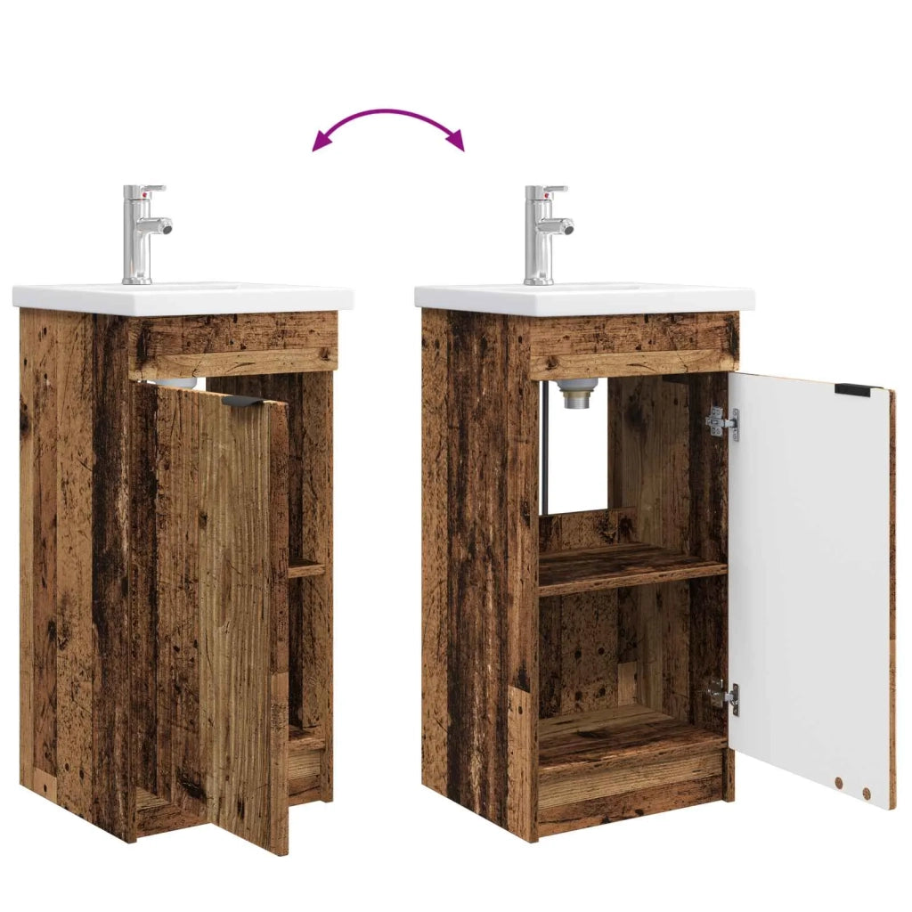 Mobile da bagno con lavabo Legno antico 42 x 40 x 84,5 cm 890092