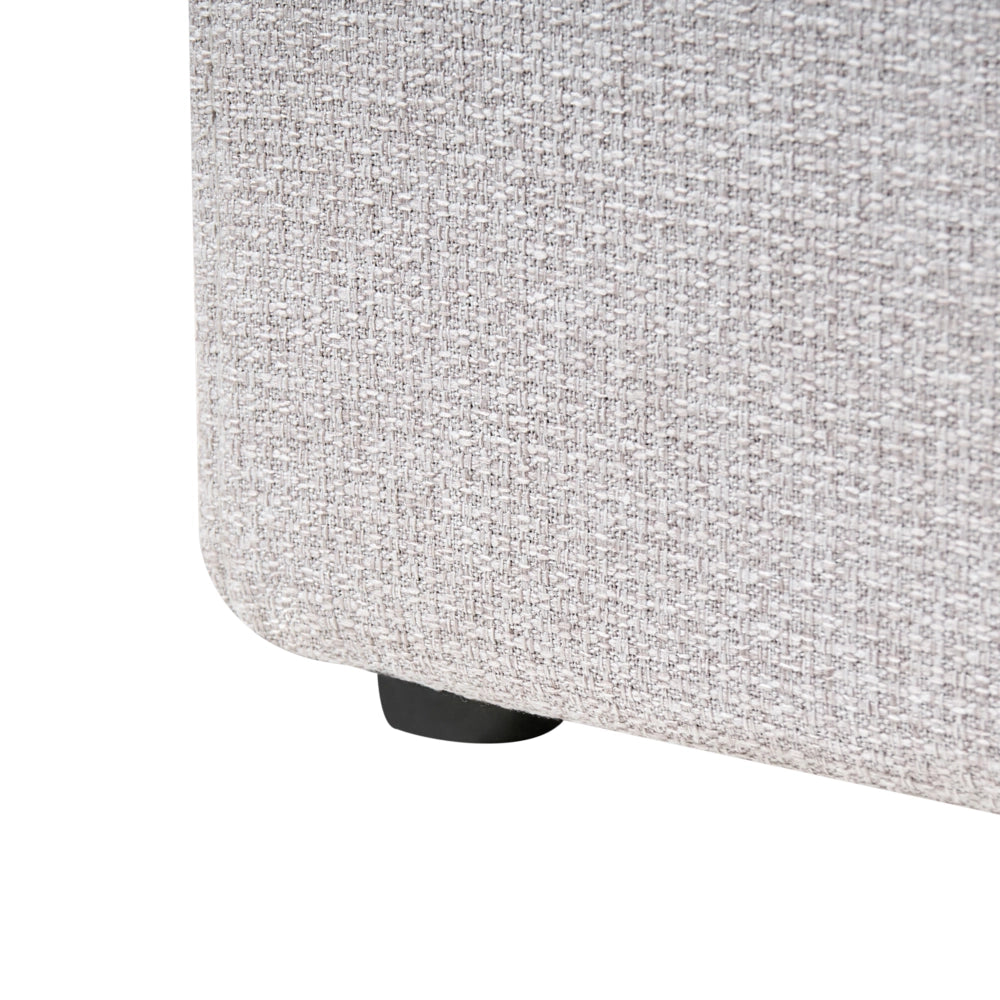 Letto singolo con contenitore in tessuto grigio chiaro 90 x 200 cm portaoggetti stile moderno