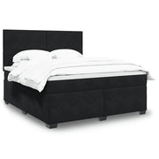 Giroletto a Molle con Materasso Nero 180x200 cm in Velluto 3293274