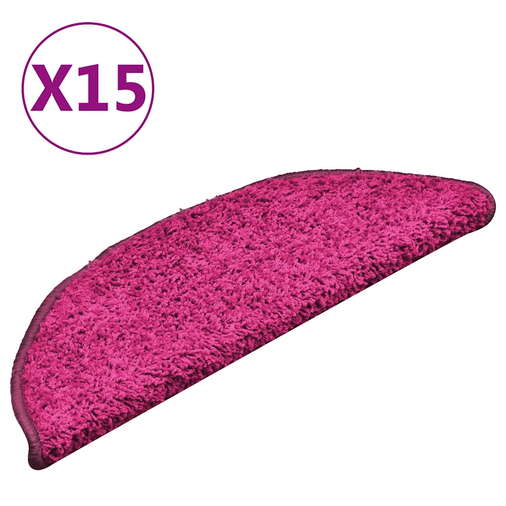 Tappetini per Scale 15 pz Rosa Chiaro 56x17x3 cm cod mxl 69918