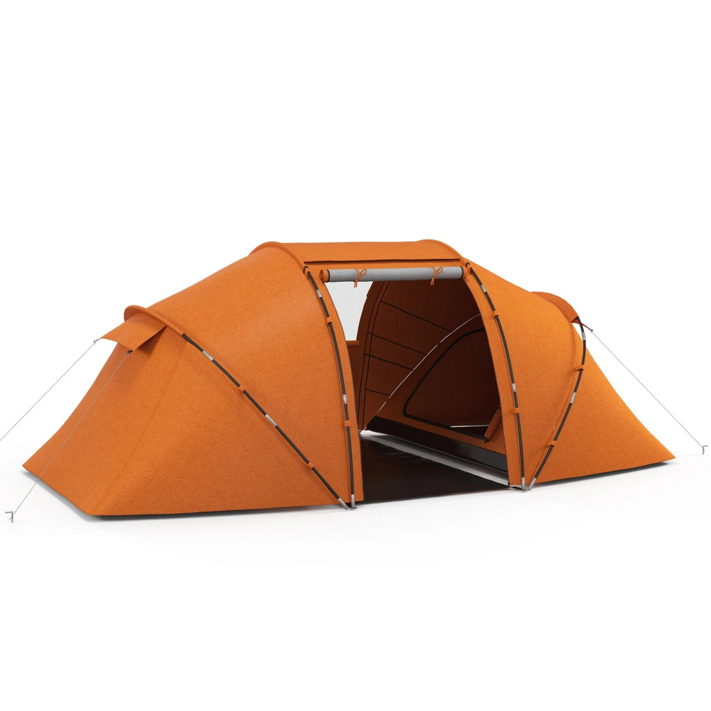 Tenda da campeggio tunnel 4-6 persone ¨C zephmum ¨C arancione impermeabile 2000mm