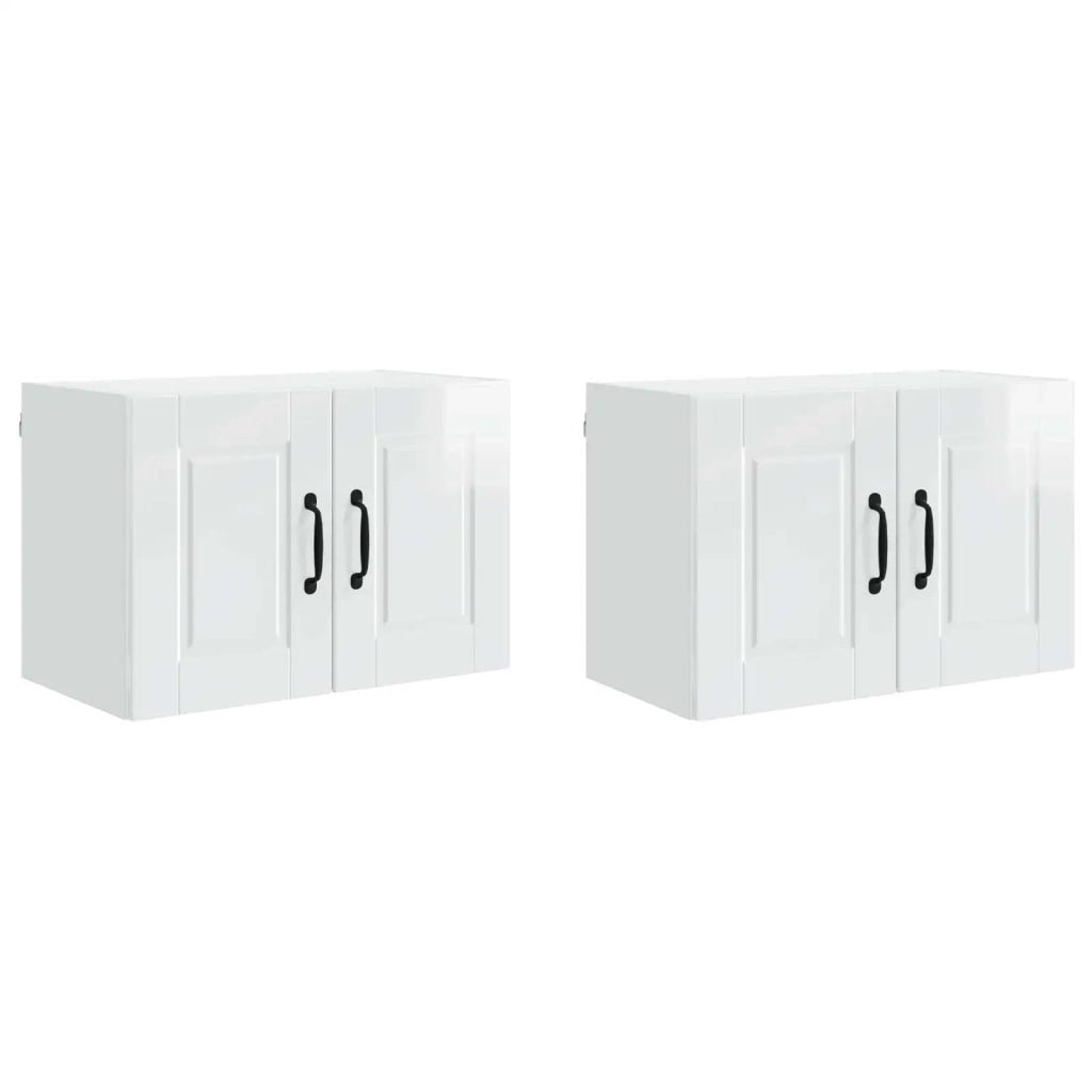 Armadietto a muro PORTO 2 pcs Bianco Lucido 60 x 31 x 40 cm
